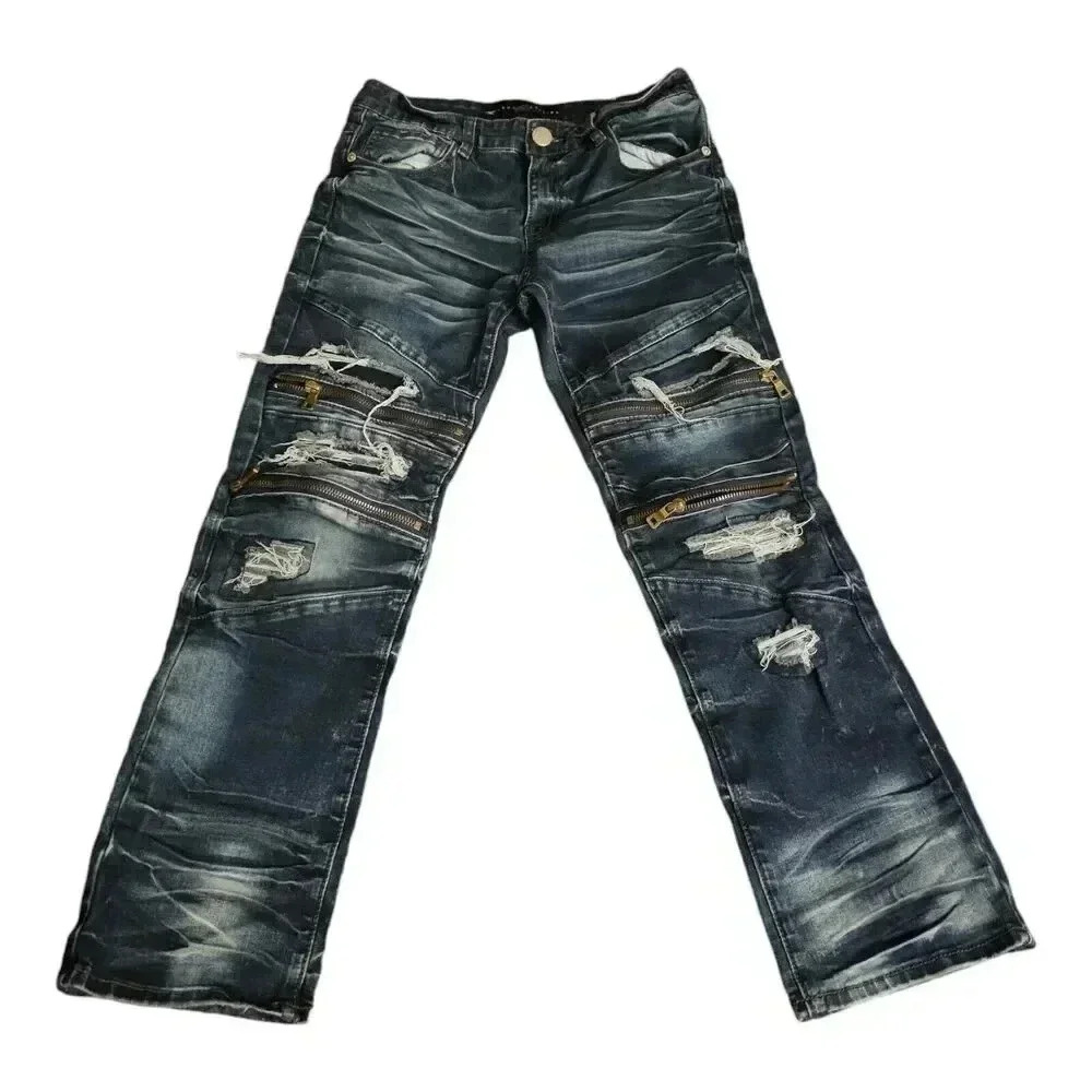 Jordan Craig Legacy Edition Distressed Destroyed Trashed Jeans Women Sz 12